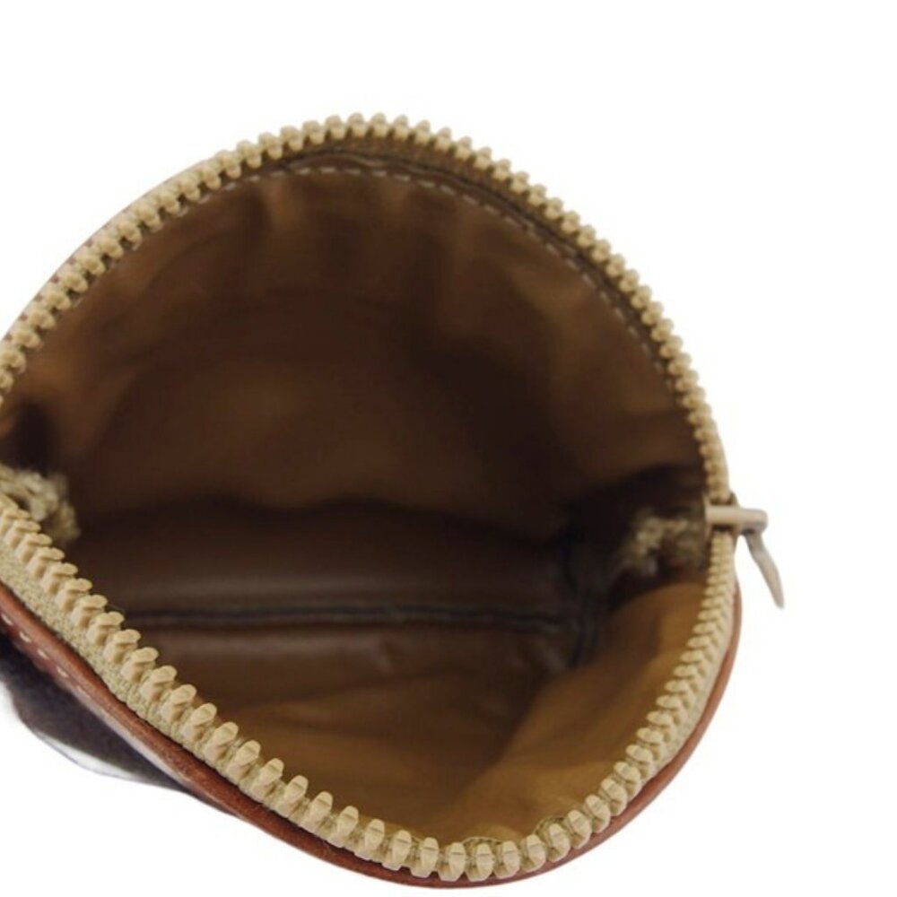 CELINE Pouch Macadam Beige PVC x Leather Authentic Used T22364 - Picture 7 of 7